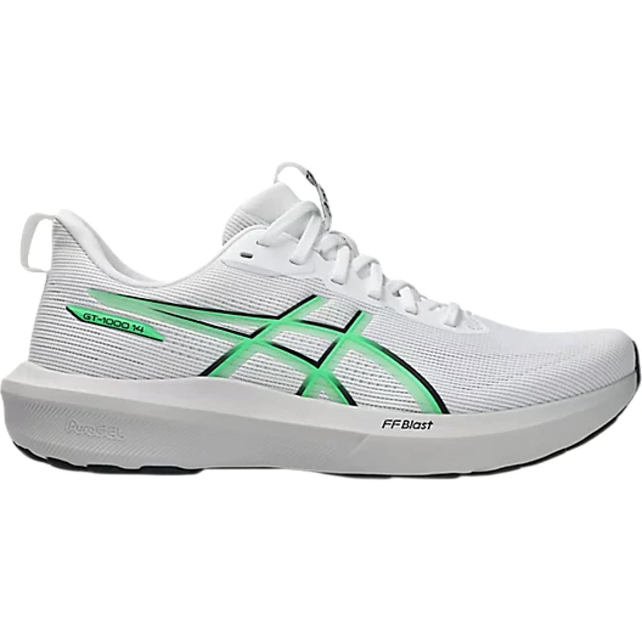 Men's Asics GT-1000 14 White/Vital Green-SOULIER, shoes-33-OFF
