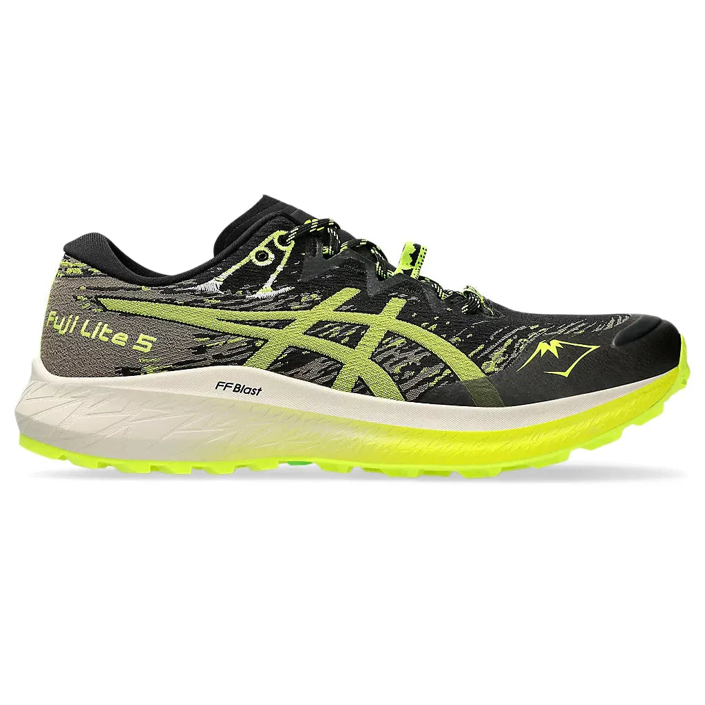 Men's Asics Fuji Lite 5 Black/Safety Yellow-SOULIER, shoes-33-OFF
