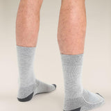 Men's Icebreaker Merino Hike+ Heavy Crew Socks Blizzard Heather/Snow-Apparel-33-OFF