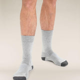 Men's Icebreaker Merino Hike+ Heavy Crew Socks Blizzard Heather/Snow-Apparel-33-OFF