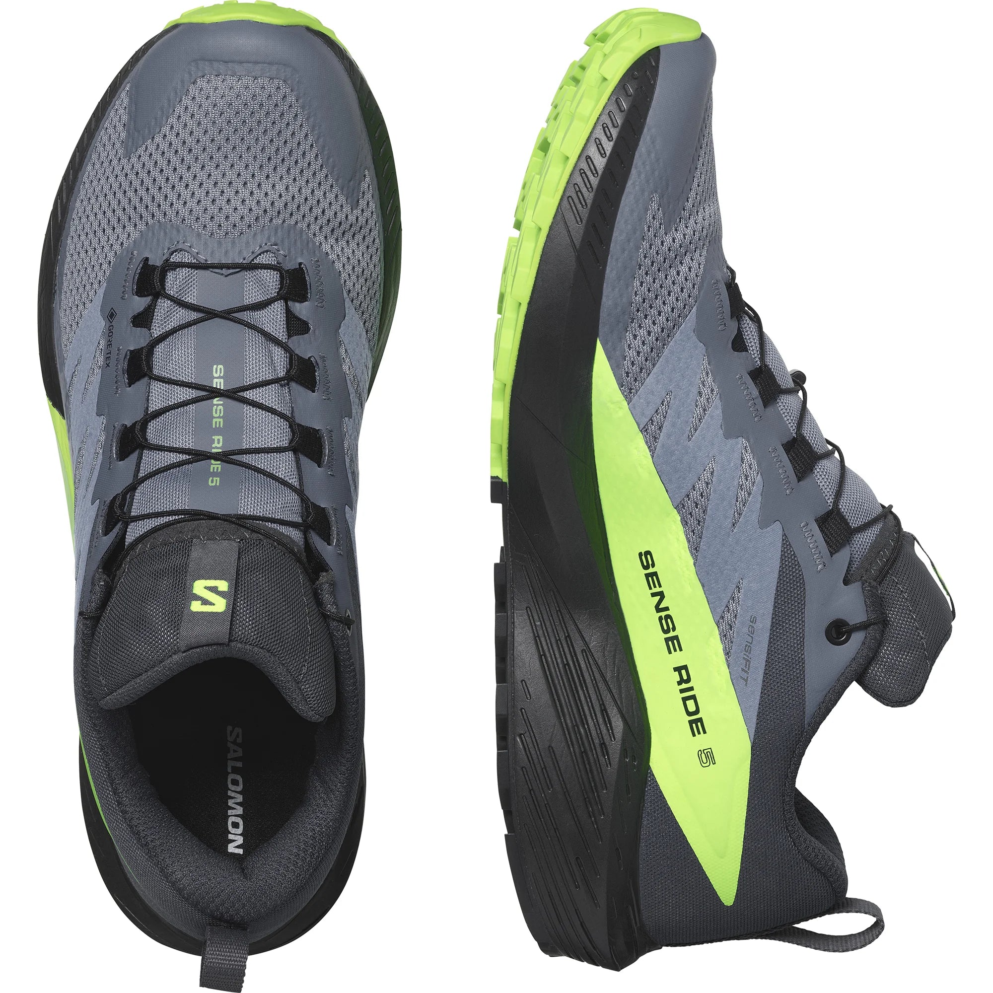 Men's Salomon Sense Ride 5 GTX Flint/Black/Grgec-SOULIER, shoes-33-OFF