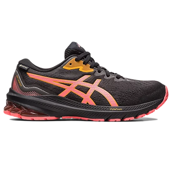 Women's Asics GT-1000 11 GTX Black/Papaya-SOULIER, shoes-33-OFF