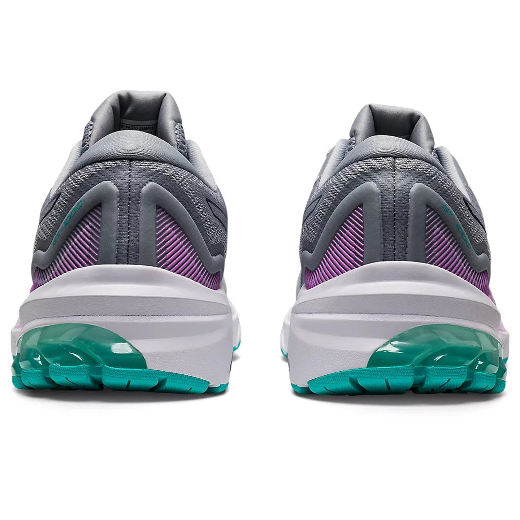 Women's Asics GT-1000 11 Grey/Diver Blue-33-OFF