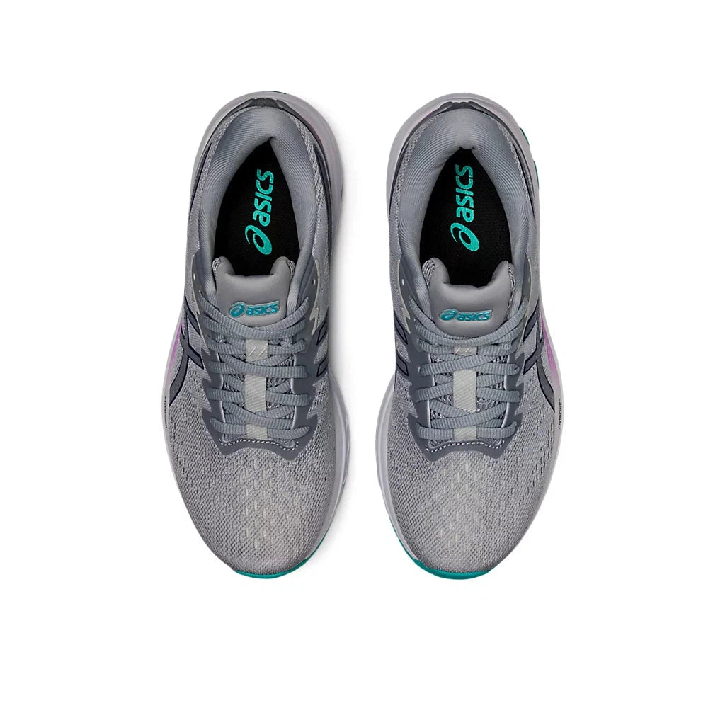 Women's Asics GT-1000 11 Grey/Diver Blue-33-OFF