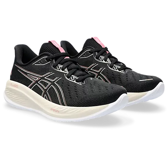Women's Asics Gel-Cumulus 26 Black/Dark Jade-SOULIER, shoes-33-OFF