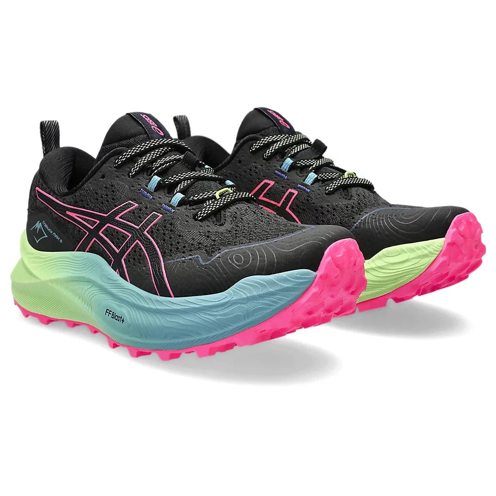 Women's Asics Trabuco Max 2 Black/Hot Pink-33-OFF